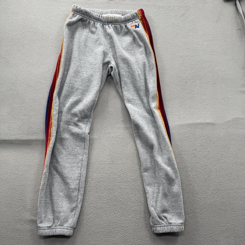Aviator Nation Gray Joggers w/Stripes